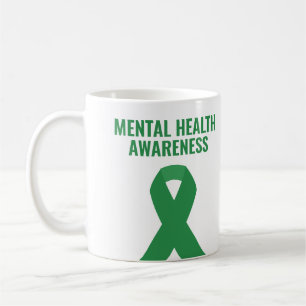 Caneca De Café Fita Verde de Sensibilização para a Saúde Mental