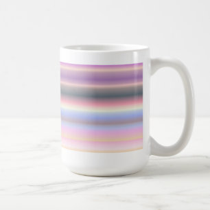 Caneca De Café Fitas de Arco-Íris de Pastel - Padrão