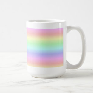 Caneca De Café Fitas de Arco-Íris de Pastel - Padrão