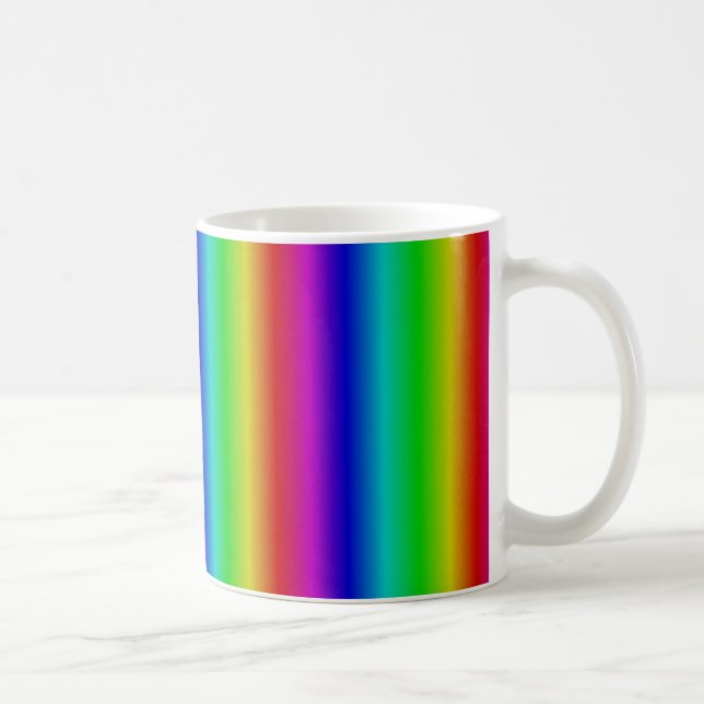 Caneca De Café Fitas de arco-íris - Padrão (Direita)