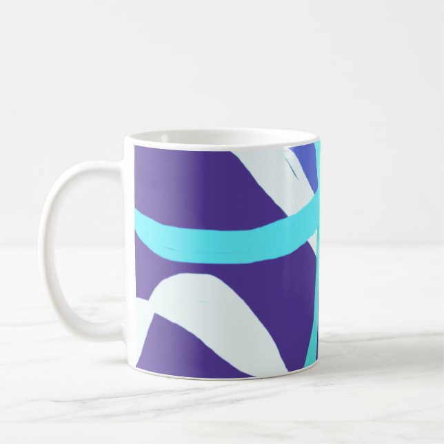Caneca De Café Fitas de Azul (Esquerda)