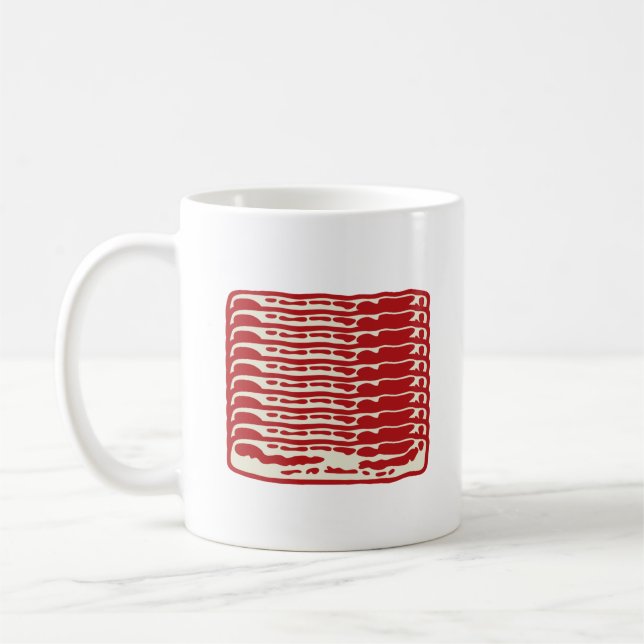 Caneca De Café Fitas de bacon para amantes de bacon (Esquerda)