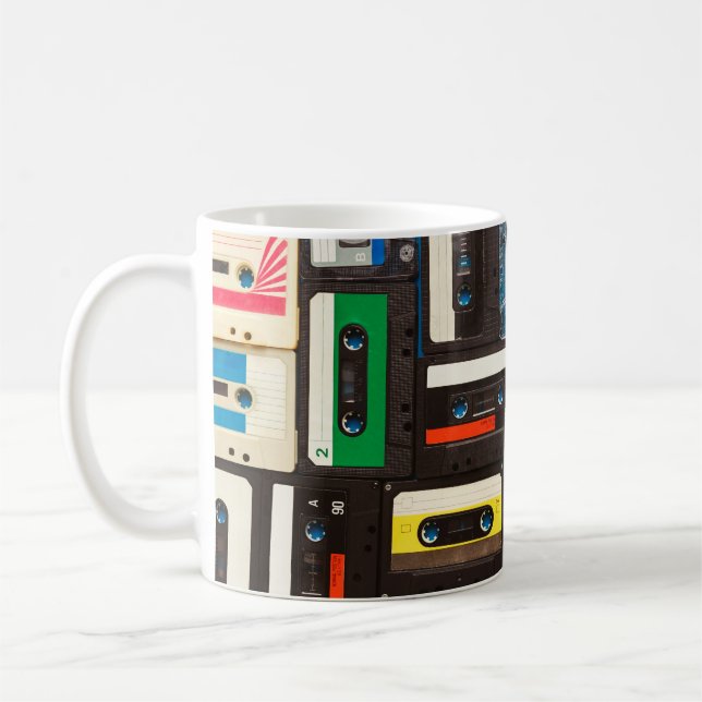Caneca De Café Fitas de cassetes de áudio retrorreflectoras (Esquerda)