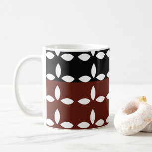 Caneca De Café Fitas Geométricas Coloridas