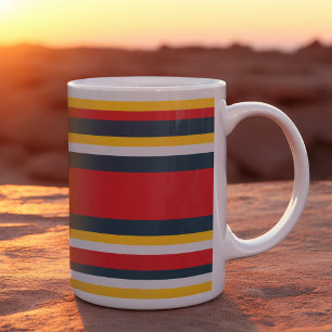 Caneca De Café Fitas Uniformes Amarelas Vermelhas