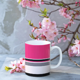 Caneca De Café Fitas Uniformes Rosa