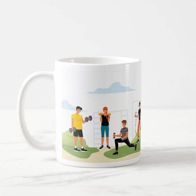 Caneca De Café Fitness ao Ar Livre (Esquerda)