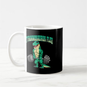 Caneca De Café Fitness de musculação Tiranossauro Flex Dinossauro