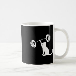 Caneca De Café Fitness Divertido Peso Força Academia Gato Levanta