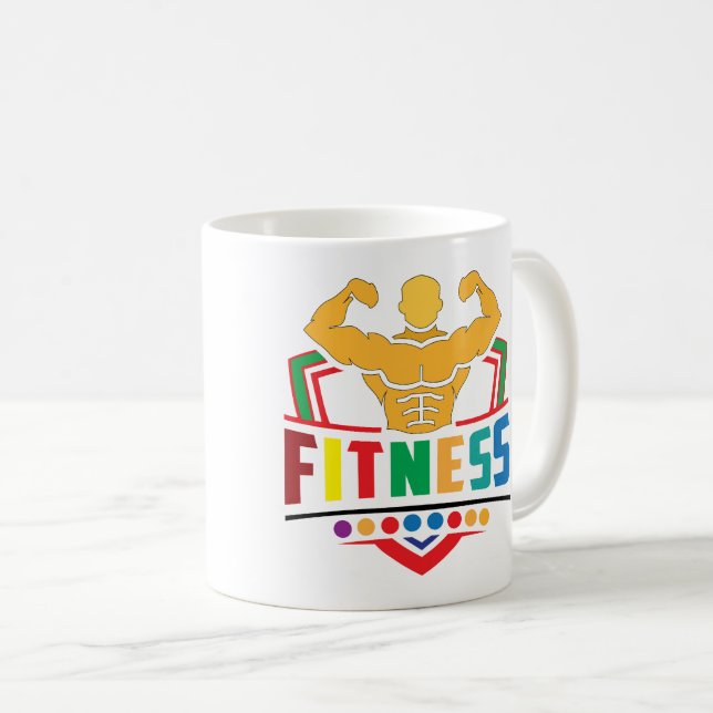 Caneca De Café Fitness Lifestyle – Train Hard Stay Strong (Frente Esquerda)