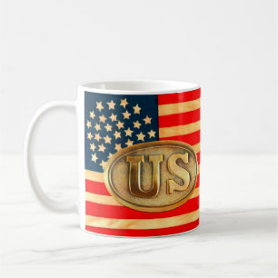 Caneca De Café Fivela de "Federal" da Guerra Civil dos EUA