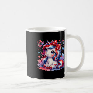 Caneca De Café Fixe Unicórnio 4 De Julho Meninas Crianças Bandeir