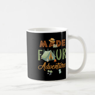 Caneca De Café Fiz Quatro Aventura 4º Aniversário Acampamento Tem