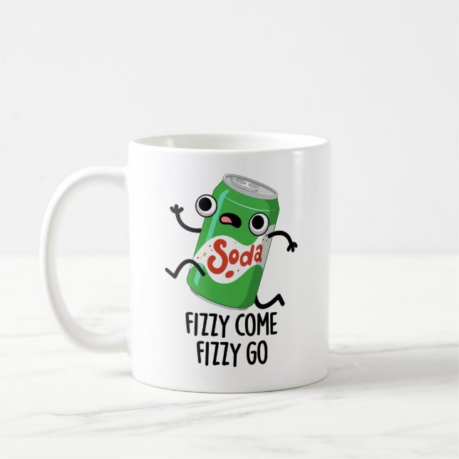 Caneca De Café Fizzy Vem Fizzy Vai Engraçado Pop Pun Soda (Esquerda)