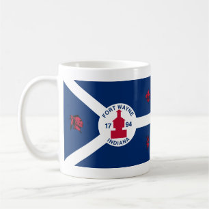 Caneca De Café Flag Fort Wayne, Indiana Coffee Mug