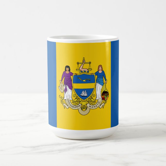 Caneca De Café Flag of Philadelphia, Pennsylvania (Centro)