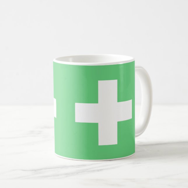 Caneca De Café Flag of Switzerland modified - Suíça Suisse - (Frente Esquerda)