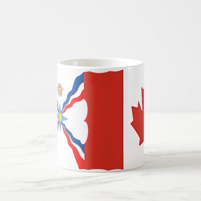 Caneca De Café Flags Mug Assírio Canadiano (Centro)