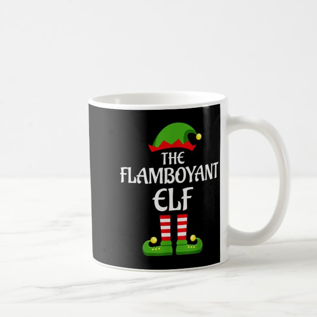 Caneca De Café Flamboyant Elf Family Matching Group Christmas  (Direita)