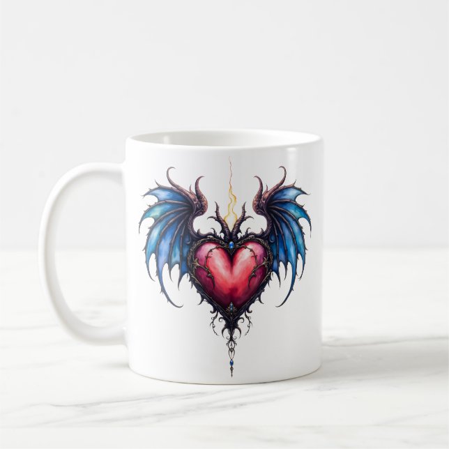 Caneca De Café Flamebound Heart of the Moon – Gothic Cosmic Love  (Esquerda)