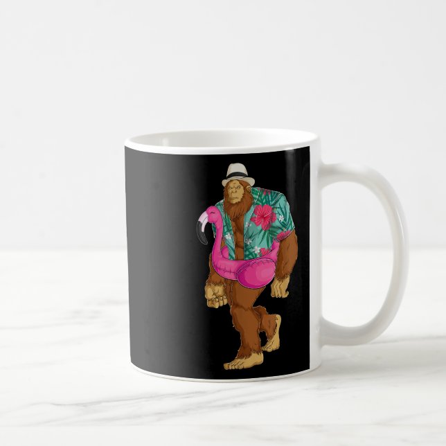 Caneca De Café Flamingo Aloha Beach Hawaii, Pé Grande Sasquatch R (Direita)