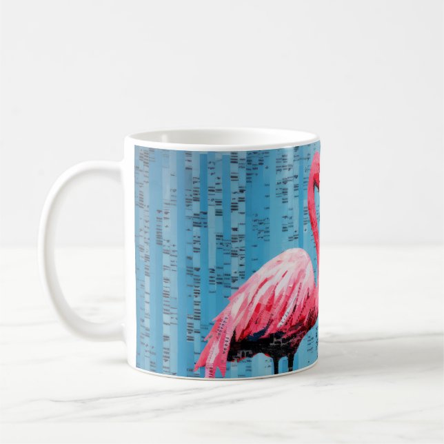 Caneca De Café Flamingo Animal Bird Art Decaint (Esquerda)