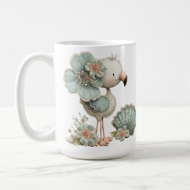 CANECA DE CAFÉ FLAMINGO AZUL ADORÁVEL NA PRAIA COM SUNCASTLE (Esquerda)