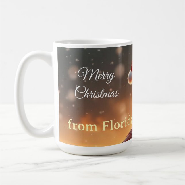 Caneca De Café Flamingo Christmas (Esquerda)