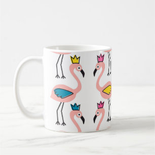 Caneca De Café Flamingo Crown: Crianças Vintage
