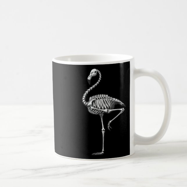 Caneca De Café Flamingo de Esqueleto Halloween  (Direita)