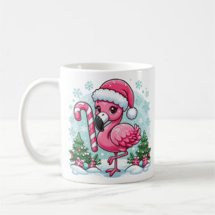Caneca De Café Flamingo de Natal Clipart de Sublimação-10424
