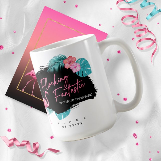 Caneca De Café Flamingo Despedida de Solteira Revoada Fantástica  (Criador carregado)