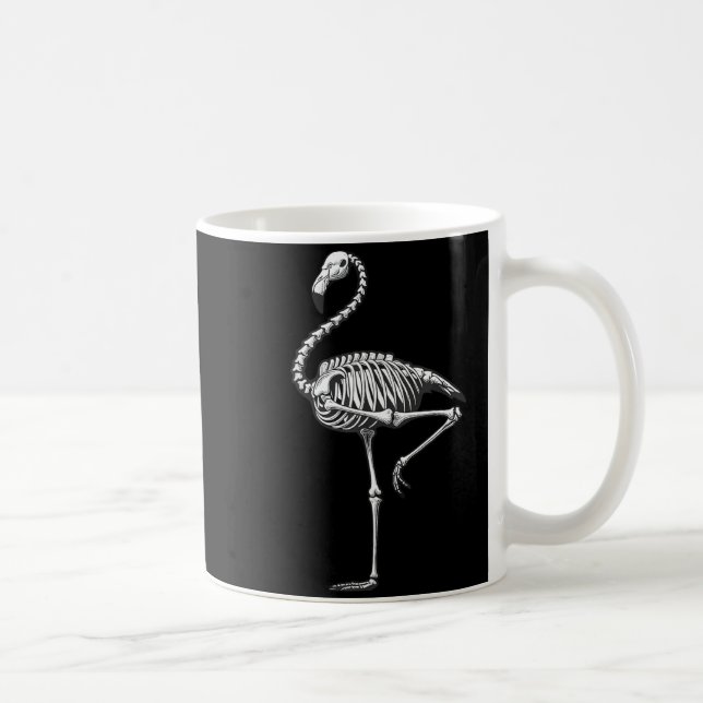 Caneca De Café Flamingo Esqueleto Halloween (Direita)