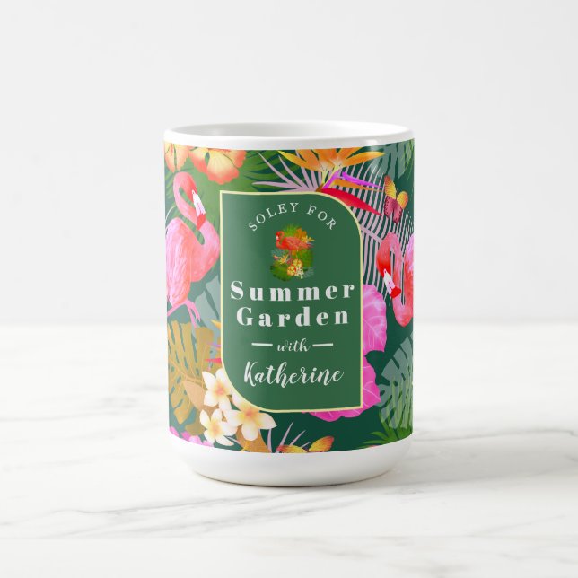 Caneca De Café Flamingo Garden Dark Green (Centro)