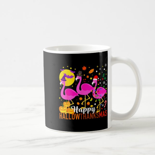 Caneca De Café Flamingo Halloween Thanksgiving Christmas Hallowth (Direita)
