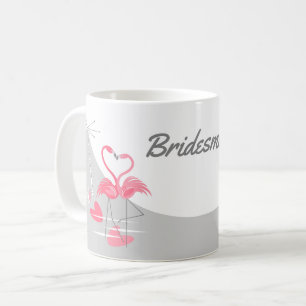 Caneca De Café Flamingo Love Large Moon Bridesmaid mug