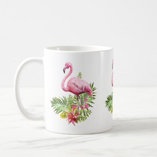 Caneca De Café Flamingo Mug, Flamingo Coffee Mug, Flamingo Rosa (Esquerda)