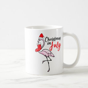 Caneca De Café Flamingo Natal Em Julho Festa Divertida De Natal