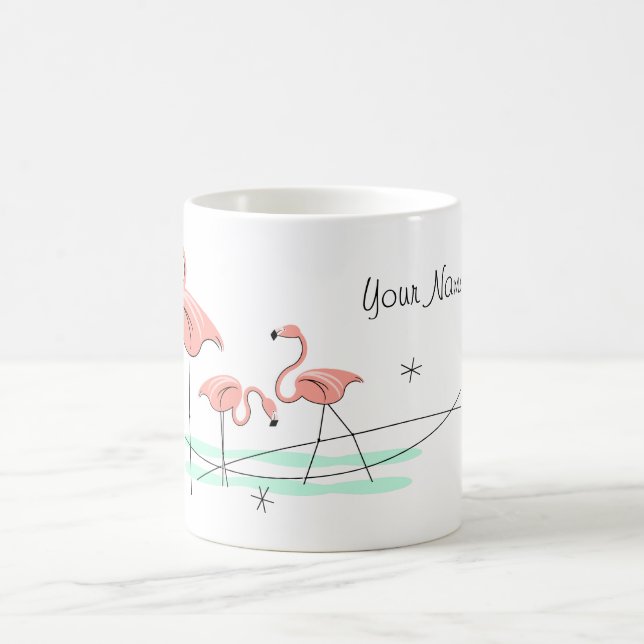 Caneca De Café Flamingo Ocean 'Name' (Centro)