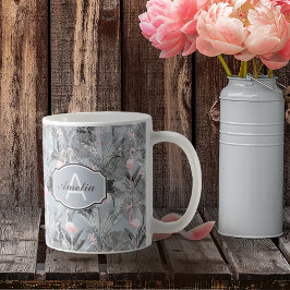Caneca De Café Flamingo Orchid Pattern Tropical ID868