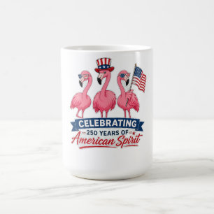Caneca De Café Flamingo Patriótico 250 Anos Espírito Americano 20