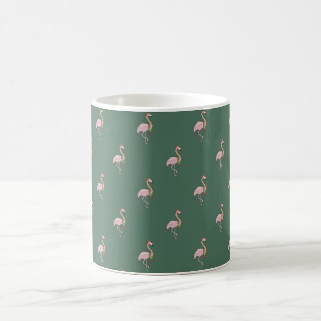 Caneca De Café Flamingo Rosa Adorável Com Chapéu De Papai Noel,Ve (Centro)