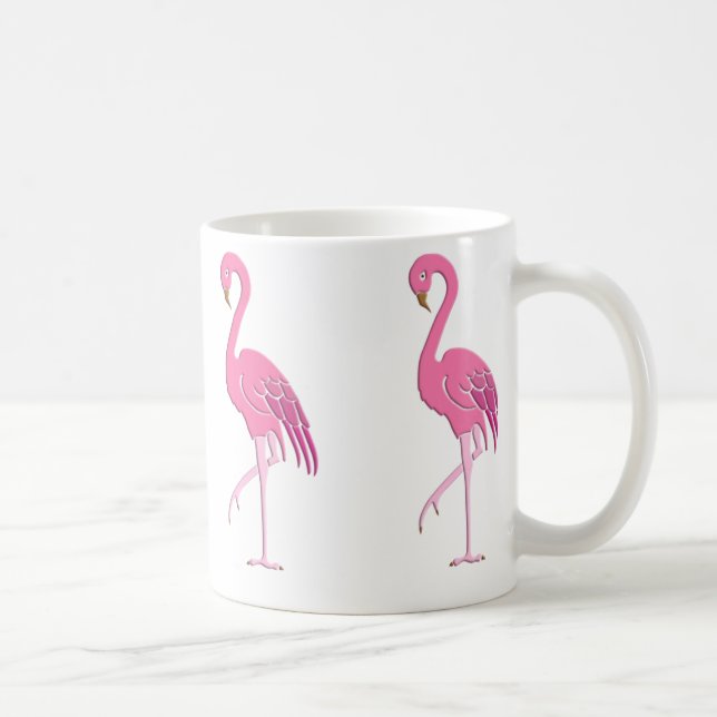 Caneca De Café flamingo rosa bonito (Direita)