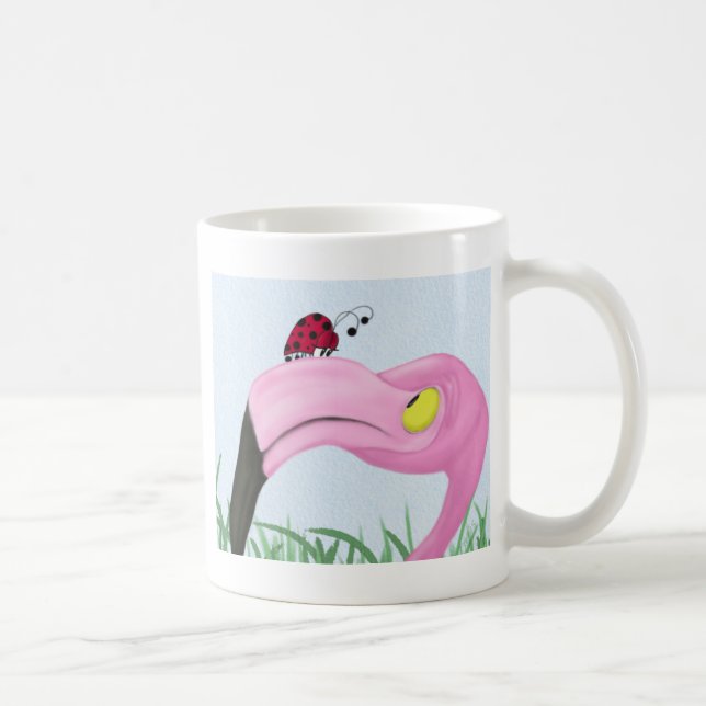 Caneca De Café Flamingo Rosa bonito (Direita)