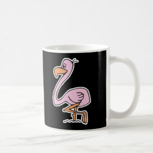 Caneca De Café flamingo rosa desenho animado fofo