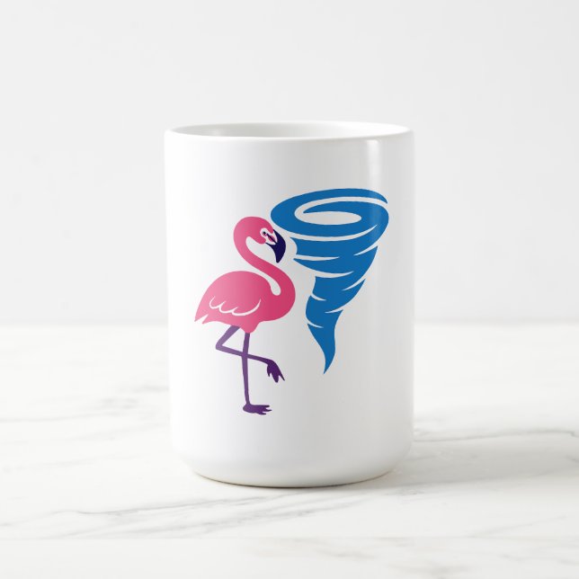 Caneca De Café Flamingo Tornado Bold Modern Graphic Art (Centro)