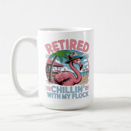 Caneca De Café Flamingo Tropical Beach Retirement Humor