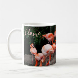 Caneca De Café Flamingo Tropical Cénico 