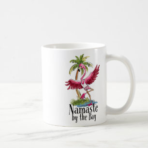 Caneca De Café Flamingo Yoga Namaste By The Y Palmeiras Praia Vi