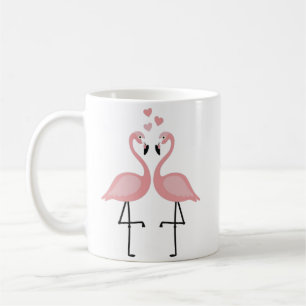 Caneca de café Flamingos apaixonados